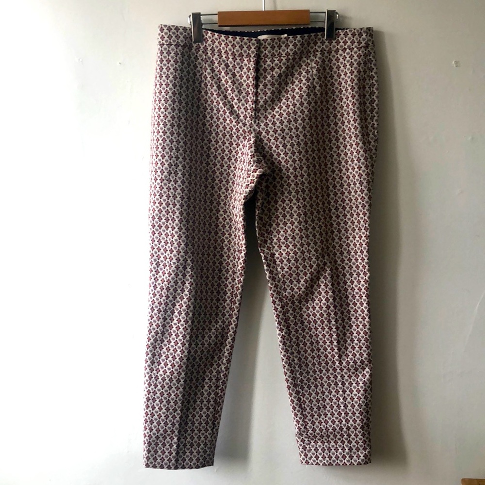 Tory Burch patterned jacquard pants - cropped slim legs